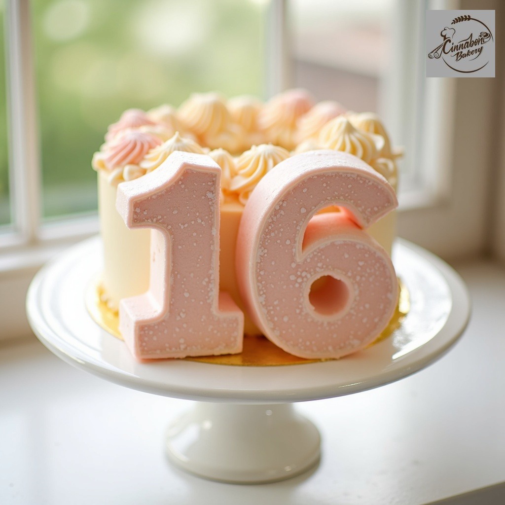 Number Sixteen Shape Cake