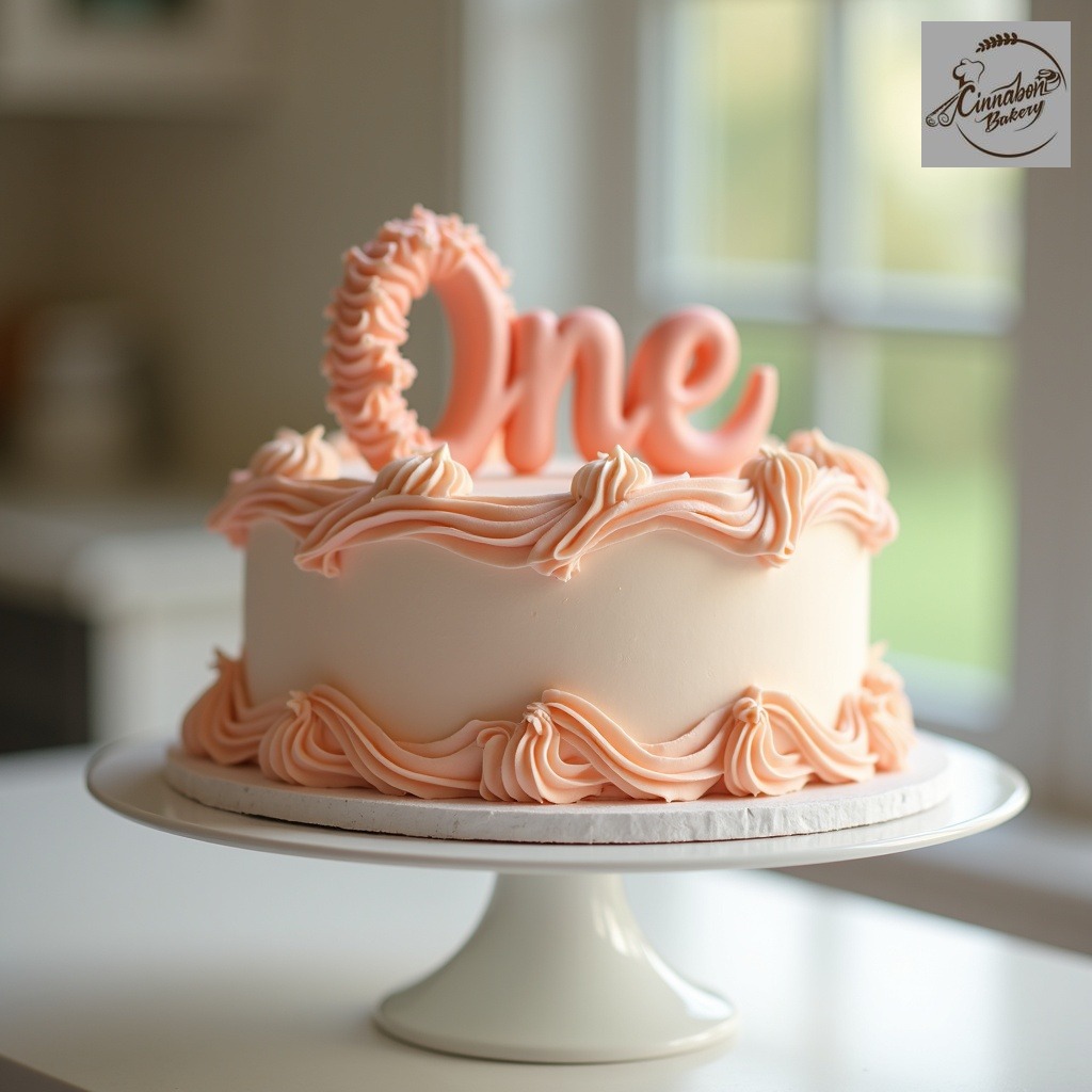 One shaped number cake