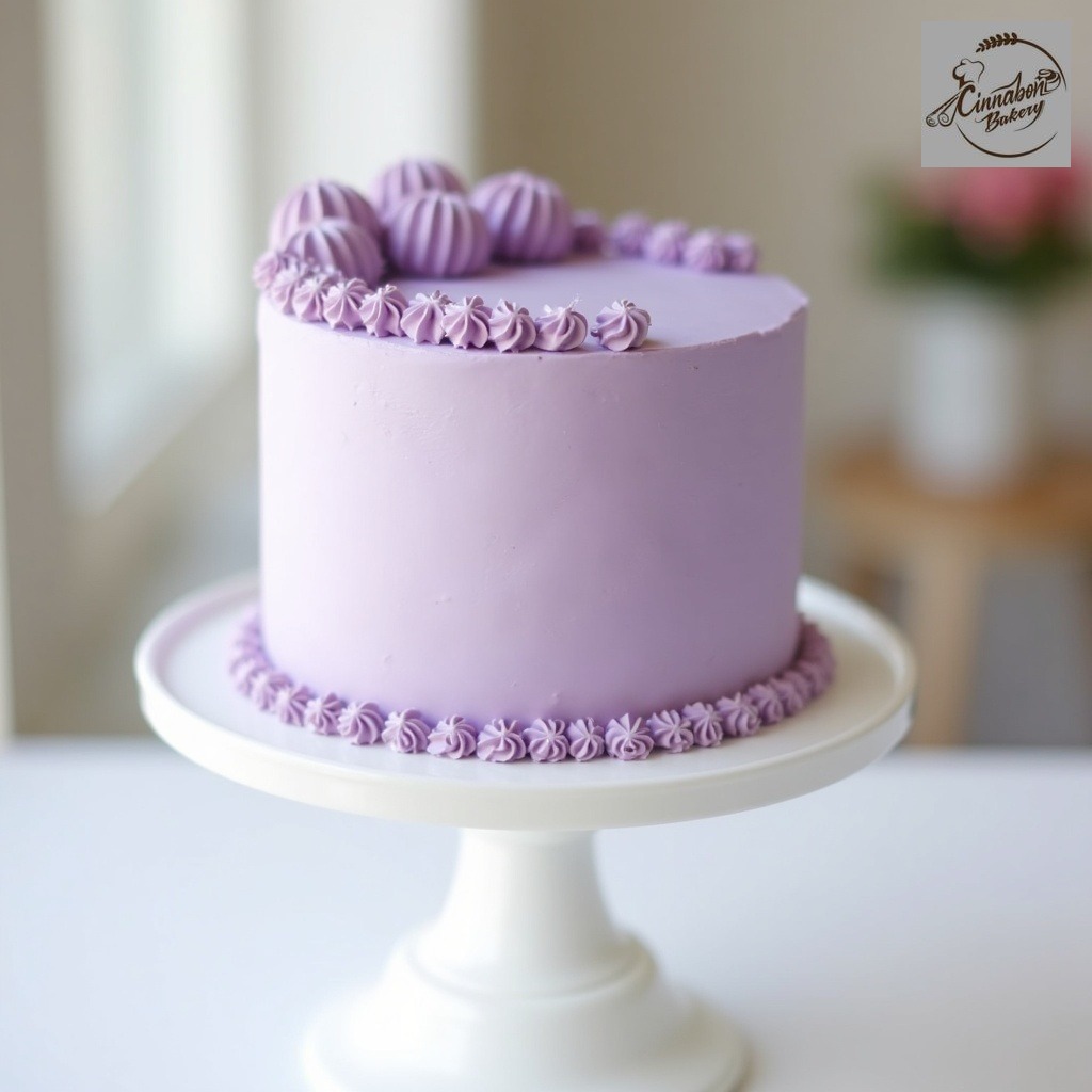 Purple Theme Baby Shower Cake
