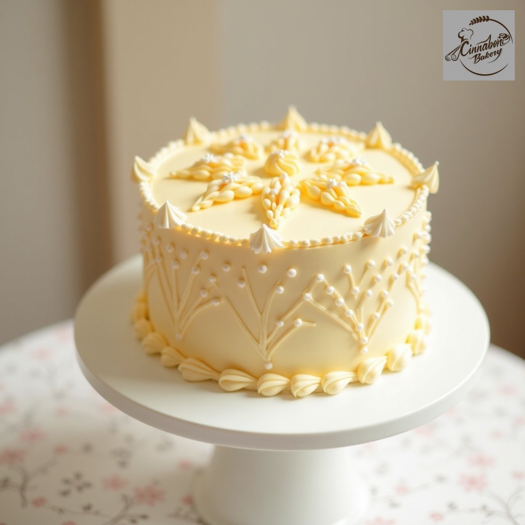 Rasmalai Cake with Floral and Pearls Detailing
