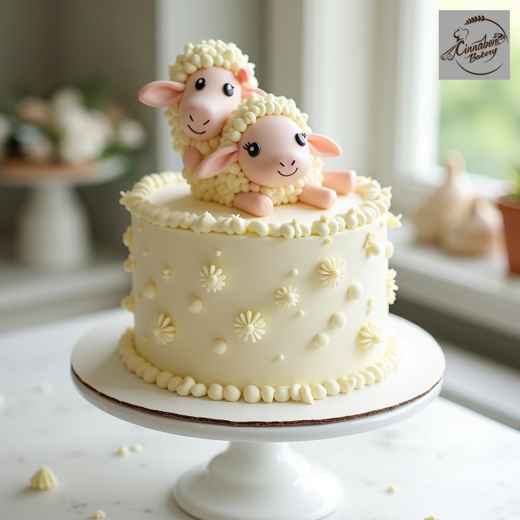 Shaun the Sheep Baby Shower Cake