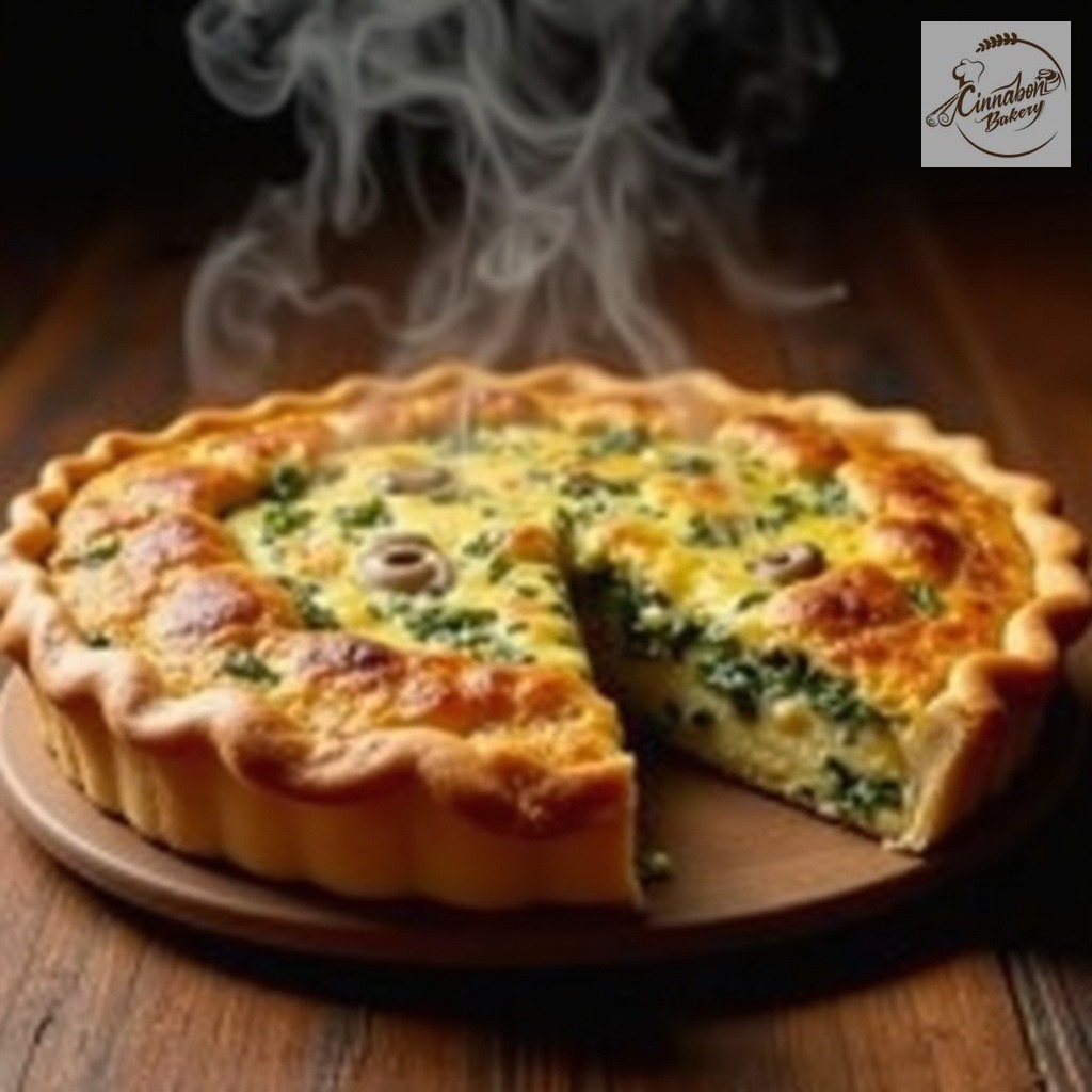 Spinach Mushroom Feta Quiche